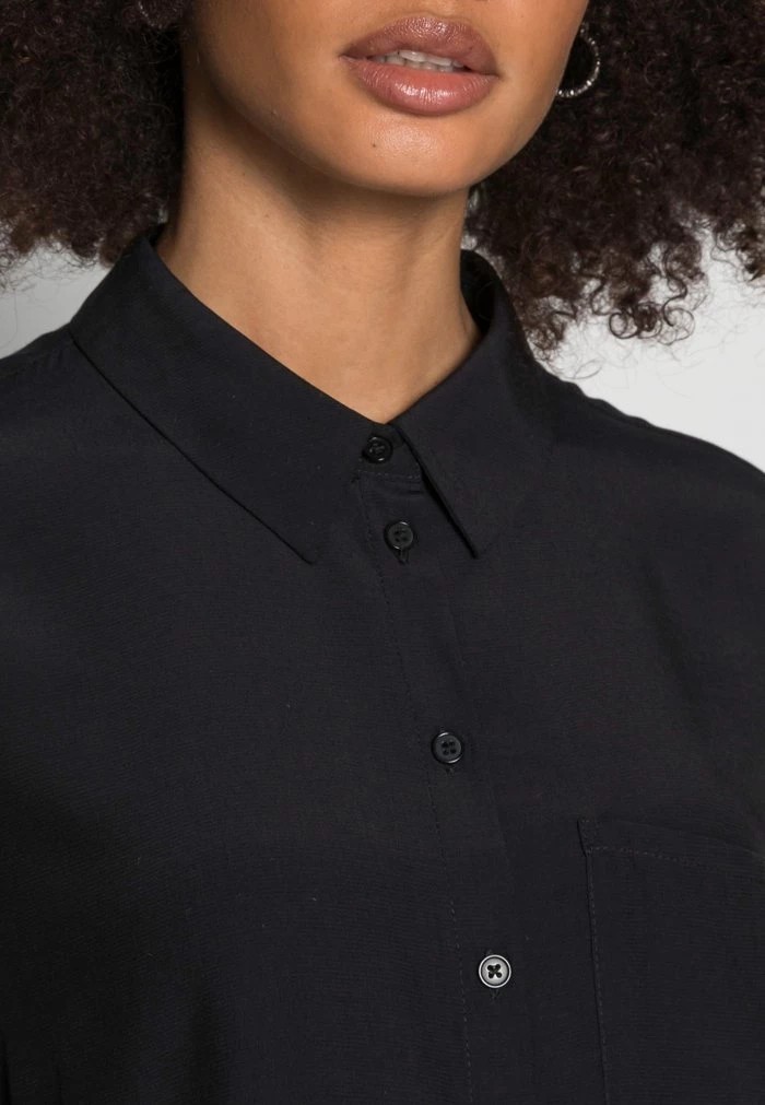 Chemise ANNA FIELD Anna Field Basic Blouse With Pocket Noir Femme | DWX-6751399